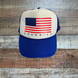 Otto Blue Chubbies American Flag Mesh Adjustable Hat- One Size Fits Most