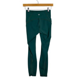 Lululemon Dark Aquamarine Side Mesh Leggings - Size 4 (Inseam 24")