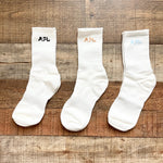 APL Ivory Lux Logo Black/Caramel/Ice Blue3 Pack Socks (new in pack, sold out online)