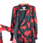 Rachel Parcell Black Floral Hi/Low Wrap Dress- Size XL (sold out online)