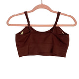 No Brand Brown Biker Shorts and Sports Bra Set- Size M (sold as a set)