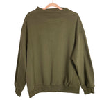 Anrabess Olive Mock Neck Pullover Sweatshirt NWT- Size S