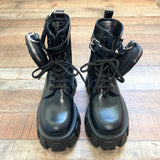 Pre-Owned Authentic Prada Black Chunky Boots- Size 36 (see notes)