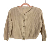The Simple Folk Beige Button Cardigan Sweater-Size 6-7Y (see notes, we have matching girl's sweater)