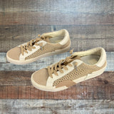 Dolce Vita Tan and White Eyelet Sneakers- Size 8 (Great Condition)
