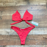 Beach Bunny Red Serena Tango Bikini Bottoms NWT- Size XL (we have matching top)