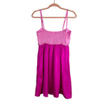Show Me Your Mumu Pink Bow Front Satin Mini Dress- Size XL