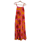 Gap Pink/Orange Floral Print Maxi Dress - Size L