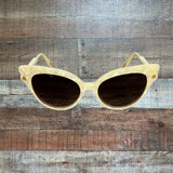 Lele Sadoughi Mother of Pearl Cat-Eye Faux Pearl Arm Sunglasses With Soft Case
