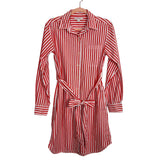 Free Assembly Red Alert Cotton Belted Shirtdress - Size XS (Sold Out Online!)