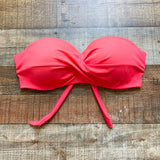 PINK Victoria Secret Hot Pink Strapless Padded Bikini Top- Size S-DD (see notes)