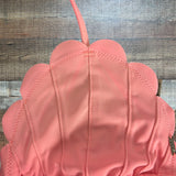 Pink by Victoria's Secret Faded Coral Scalloped String Bikini Top- Size M (see notes, we have matching bottoms)