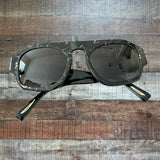 Sardine Louie Black Marble Frame Sunglasses with Case