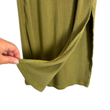 SHEIN Maternity Olive Ribbed Tank Dress- Size L
