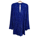 River Island London Royal Blue Sequin Romper - Size 18 (Sold Out Online!)