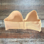 Lively Nude with Mesh Overlay Trim Strapless Bra- Size 36D