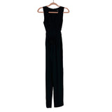 Forever New Black Surplice Front Belted Jumpsuit- Size 2 (see notes)