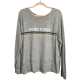 Grayson/Threads Gray Good Vibes Sweatshirt- Size XL (see notes)