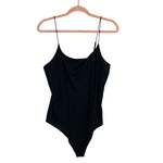 Nuuds Black Cami Thong Bodysuit-Size XL