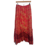 Free People Red Printed Drawstring Waist Skirt and Top Set NWT- Size XS