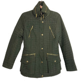MICHAEL by MICHAEL KORS Olive Quilted Hidden Hooded Jacket- Size S