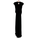 Proenza Schouler Black Silk Blend Textured Knit with Back Cut Outs and Ties Dress- Size 2 (see notes)