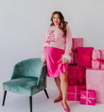 Mainstrip Pink Tinsel Tree Sweater NWT - Size 2XL