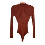 Abercrombie & Fitch Rust Mock Neck Bodysuit - Size S
