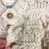 Rylee + Cru Cream Wool Blend Loop Fringe Button Cardigan Sweater-Size 18-24M (see notes, we have matching toddler girl's sweater)
