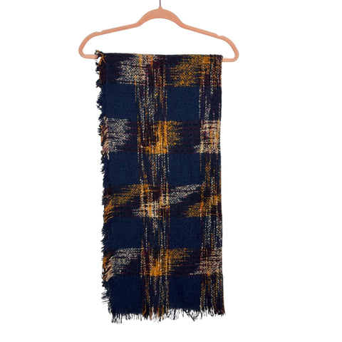Altar'd State Navy Blue Plaid Scarf