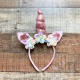 Spirit Sparkly Unicorn with Headband Costume- Size 2T (see notes, sold as a set)