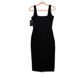 BYLT Black Balm Squareneck Midi Back Slit Dress NWT- Size S (sold out online)