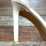 Michael by Michael Shannon Tan Patent Leather Heeled Sandals- Size 7 (see notes)