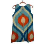 Olivia James The Label Blue/Cream/Orange Patterned Dress - Size XS