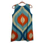 Olivia James The Label Blue/Cream/Orange Patterned Dress - Size XS