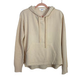 Splendid Collection Cream with Sweater Sleeves and Back Hooded Sweatshirt- Size XS