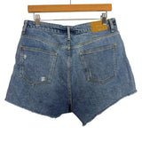 Zara Trafaluc Denimwear Denim Distressed Raw Hem Shorts- Size 10