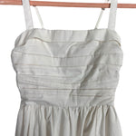 Abercrombie & Fitch White Pleated Bodice Sun Dress- Size XXS (see notes)