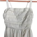 Abercrombie & Fitch White Pleated Bodice Sun Dress- Size XXS (see notes)