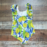 Kiddy Flowers Lemon Print One Piece- Size 4T