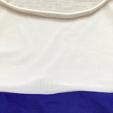 No Brand White Sheer with Navy Stripe Long Sleeve Swim Top- Size S (see notes)