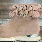 INC Girl's Blush Ruffle Booties- Size 2 (see notes)