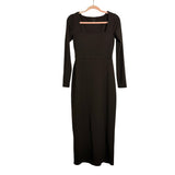 BYLT Brown Squareneck Long Sleeve Dress- Size S