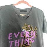Lulusimonstudio Distressed Grey Every Thing is Fine Tee- Size S (see notes)