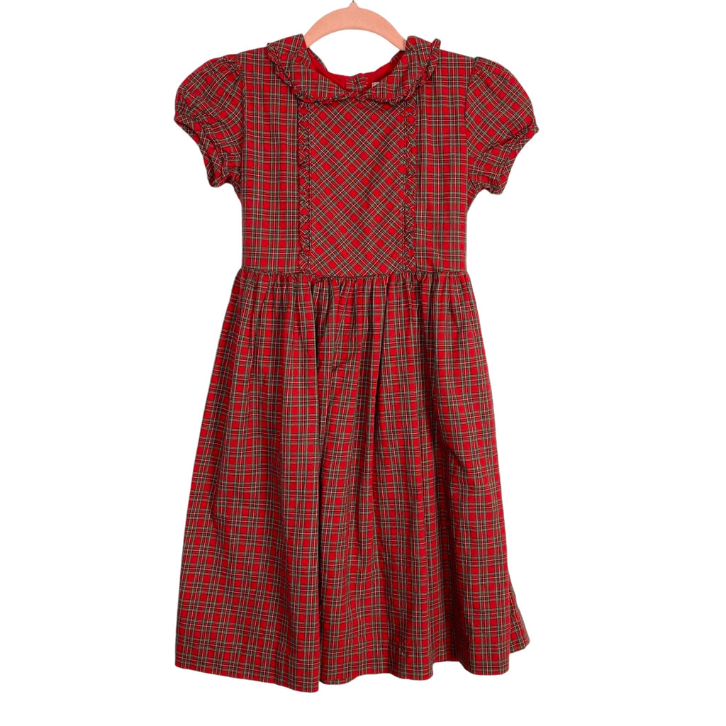 Rachel Riley Red/Green Plaid Ruffle Dress- Size 10Y The Saved Collection Rachel Riley Red/Green Plaid Ruffle Dress- Size 10Y The Saved Collection