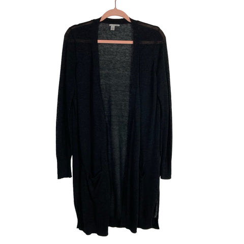 Halogen Black Knit Open Front Cardigan- Size M (see notes)