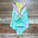The Beaufort Bonnet Company Green Floral One Piece- Size 4T