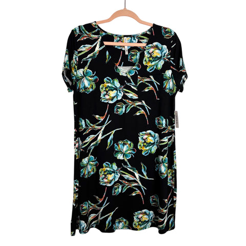 SOMA Impression Floral Black Cool Nights Sleep Shirt NWT - Size S