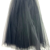 Space 46 Black Tulle Front Slit Skirt- Size M