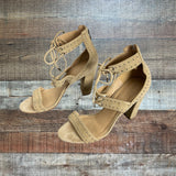 Kendal + Kyle Nude Studded Heels - Size 9.5 (see notes)